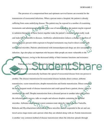Nosocomial ( Hospital-Acquired) Infections