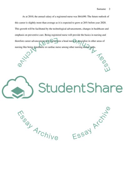 A Registered Practitioner Nurse as a Targeted Career