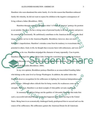 Alexander Hamilton, American by Brookhiser