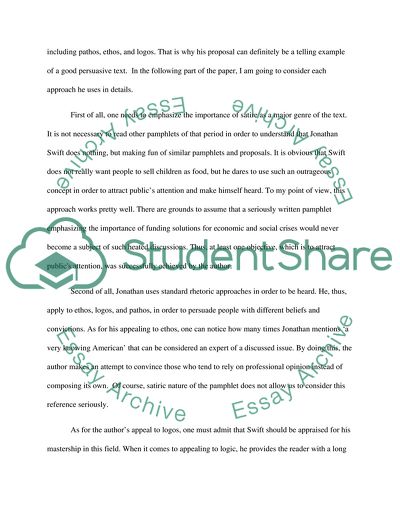 Argument Analysis of a Modest Proposal