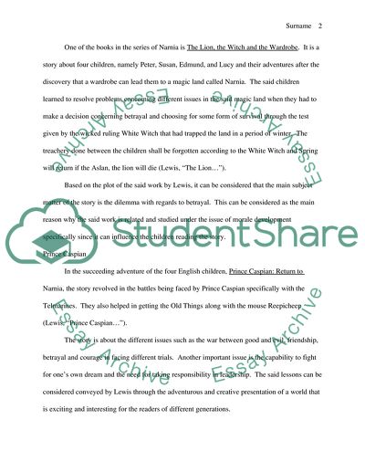 How the Works of C.S. Lewis Foster Morale Development in Children