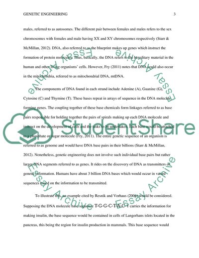 Genetic Engineering and DNA Effects