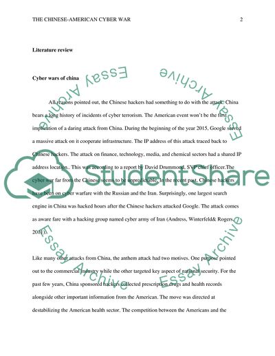 The Chinese - American Cyber War