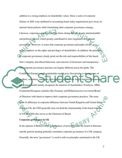 The Term Corporate Governance