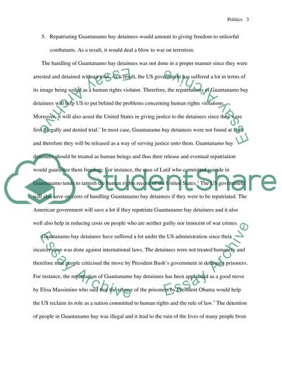 Should the Government Continue Repatriating Guantanamo Detainees to Other Countries