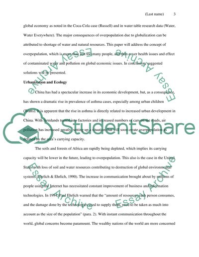 The Misery of Globalization: Overpopulation and Global Economy