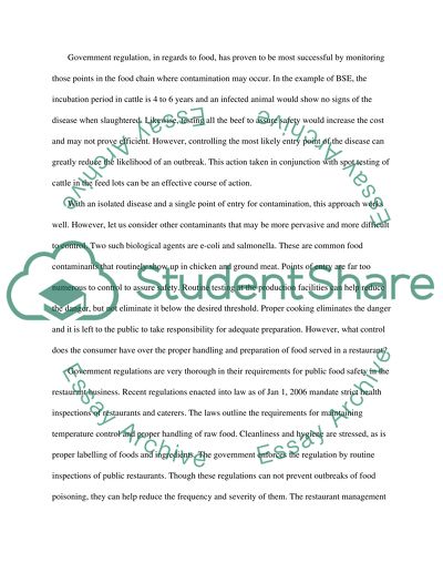 Regulating Food Safety