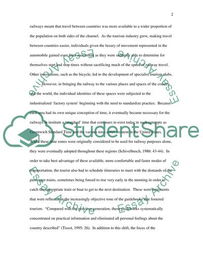 Tourism and Modernity