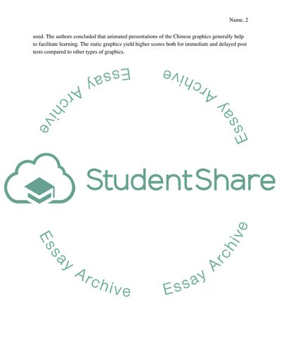 Impact of static graphics, animated graphics and mental imagery on a complex learning task