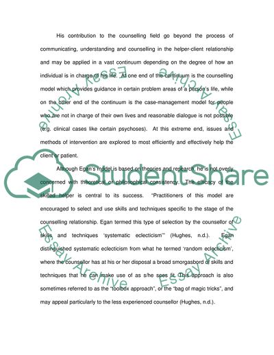 The Egan Model of Counseling