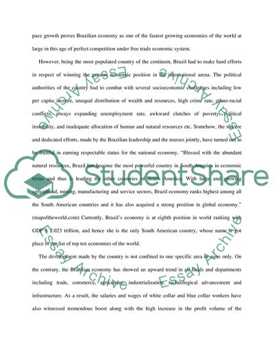 The Growth and Expansion of Brazilian Economy