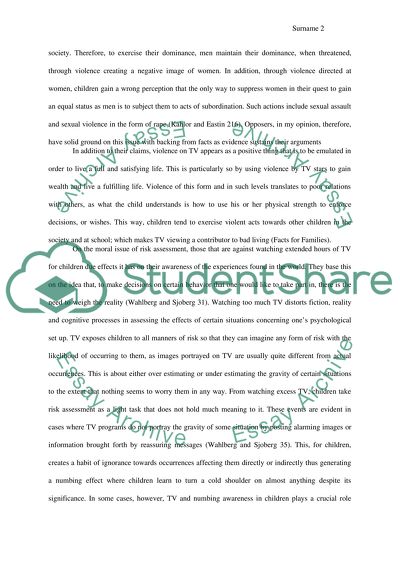 Parents should not let their children spend much time watching television