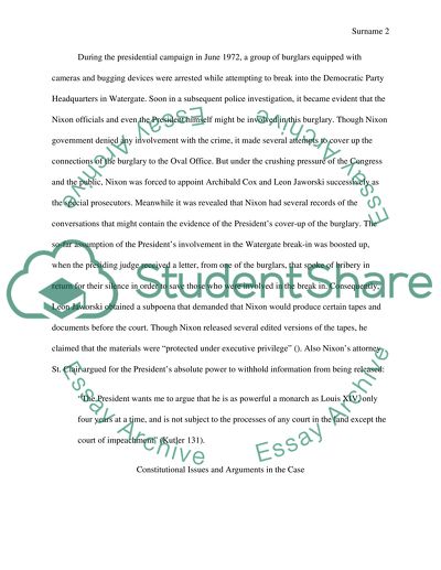 US. Vs. Richard Nixon