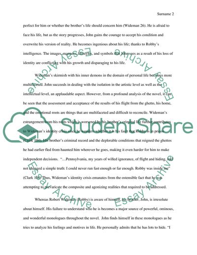 John Widemans identity crisis in the Brothers and Keepers