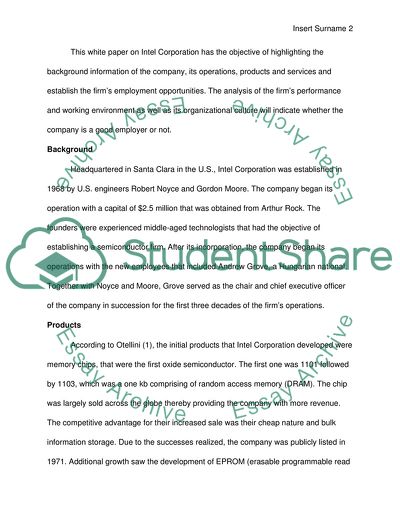 Intel Corporation White Paper
