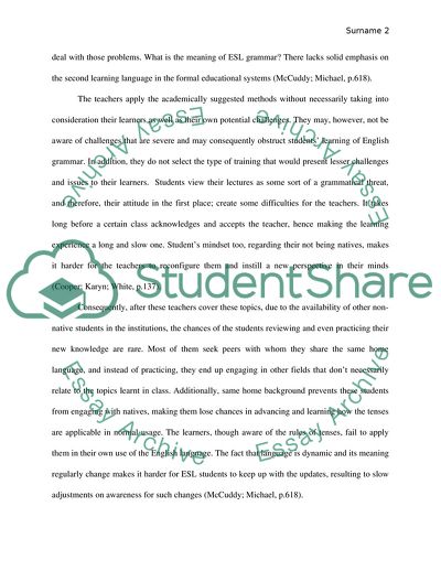 Teaching Issues Related to the Tenses