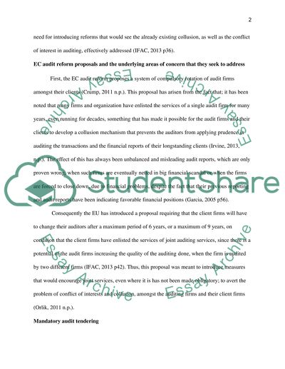 Audit Reforms in the EU