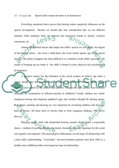 Deaf infants and development