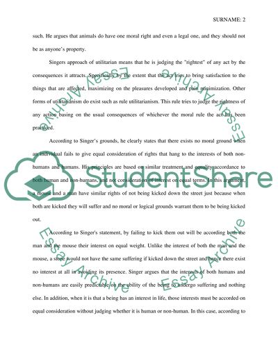 Singer and Regans Approaches to Animal Liberation