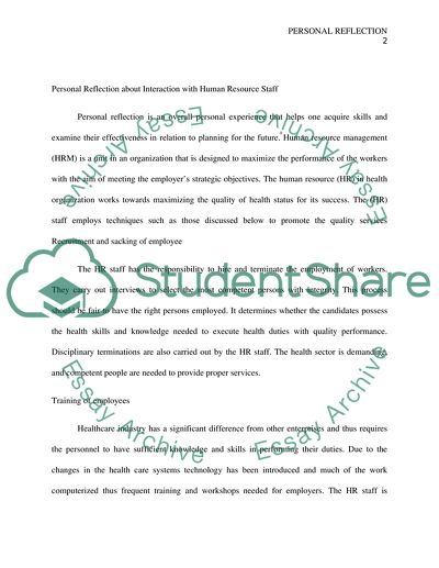 Personal Peflection Paper