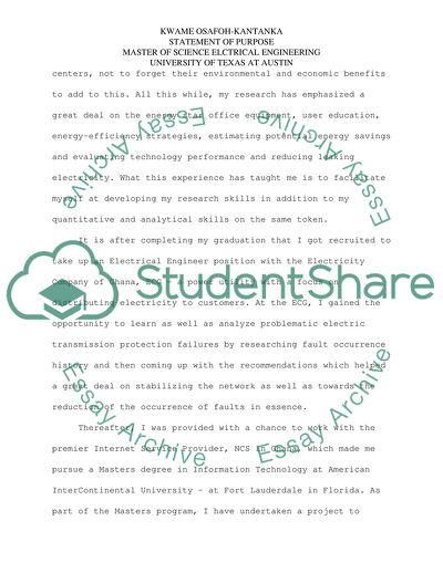 My Reasons for Pursuing Graduate Study and My Academic and Professional Interests and Goals