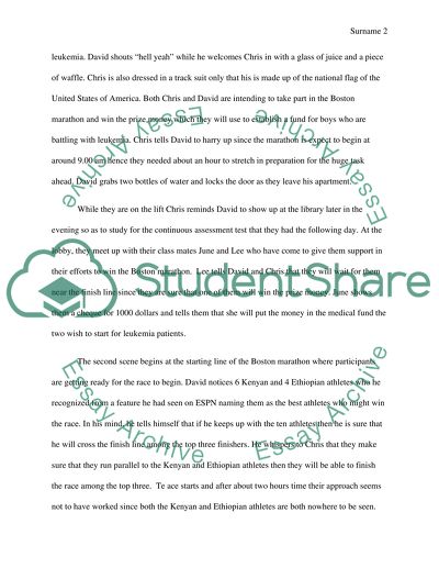 Film Treatment about the boston bombing