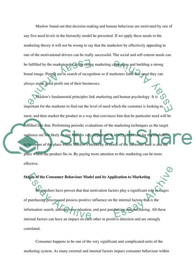 Maslows Theory of Needs and Its Application to Marketing