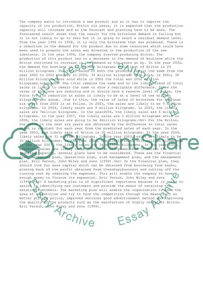 Significance of Marketing and Business Operation Plan: The Case of Delta Synthetics