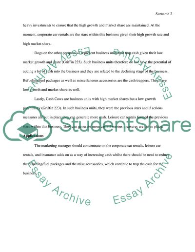 Complete a bcg matrix and answer questions