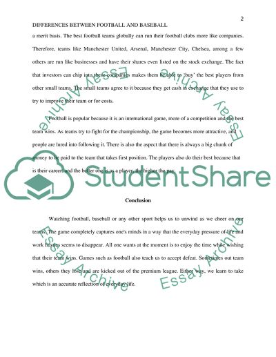 Differences Between Football and Baseball