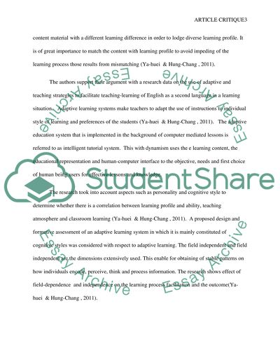 Adaptive learning for ESL based on computation