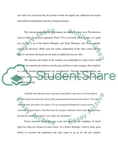 Leading Change in the Good Sport