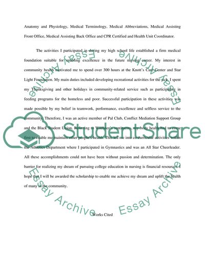 Work in a Pediatric Department