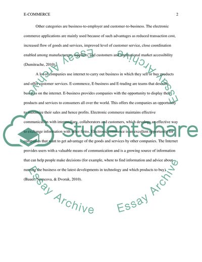 Impact E-Commerce in business world