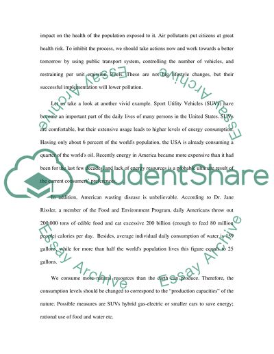 Americas Choice: Environmental Myopia or Long-Term Thinking