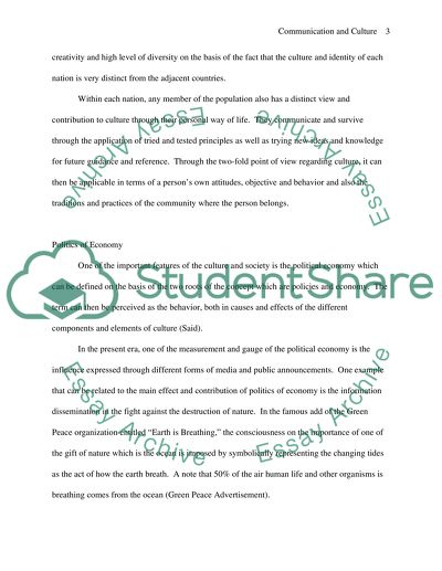 Communication and Culture