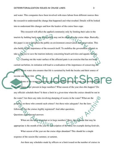 Deterritorialization Issues in Cruise Lines