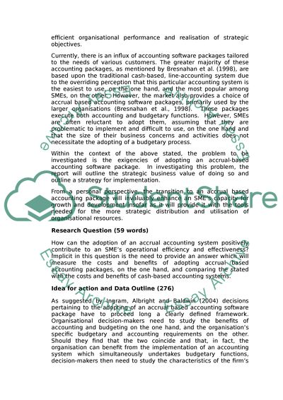 Improving Performance Efficiency among SMEs via Accrual Accounting Systems