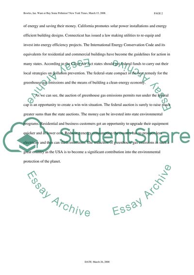 New York Times Article Review in environment