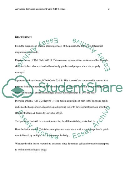 Advanced Geriatric Assessment with ICD-9 Codes