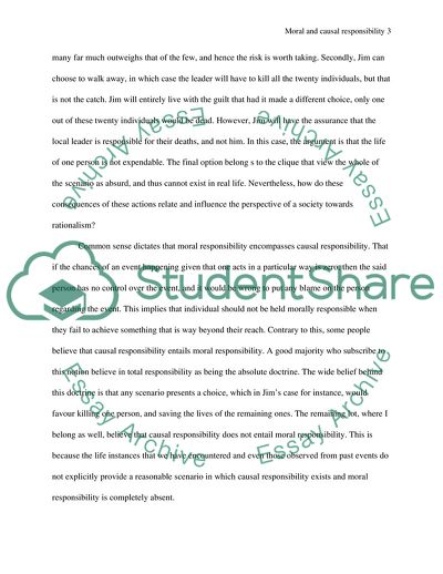 Relation Between Moral and Causal Responsibility for an Event