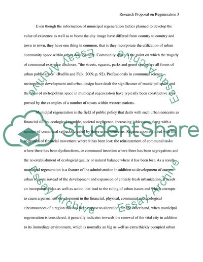 Municipal regeneration