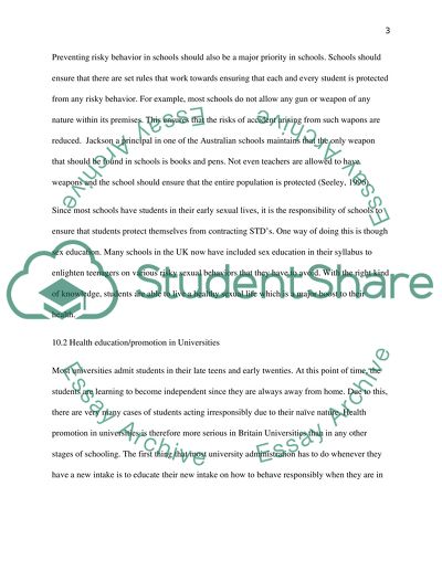 Promotion in Schools and University