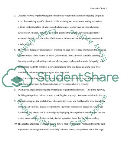 Semantic Clues assignment