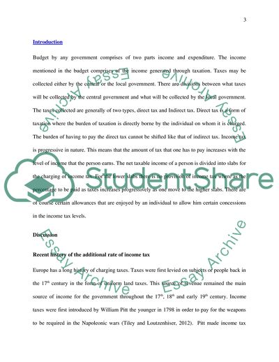 Should the UK Government Restore the 50 Percent Additional Rate of Income Tax