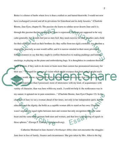 This Terrific Separation: The Experience of Girlhood in Jane Eyre and Northanger Abbey