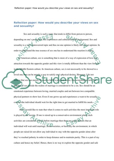 How would you describe your views on sex and sexuality