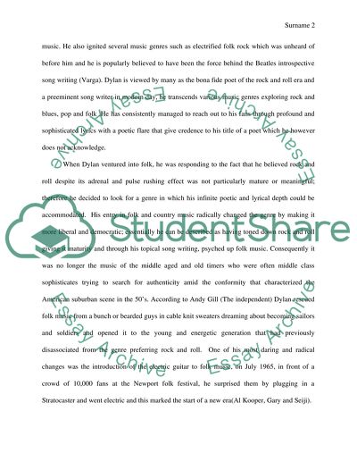 Bob Dylans folk music