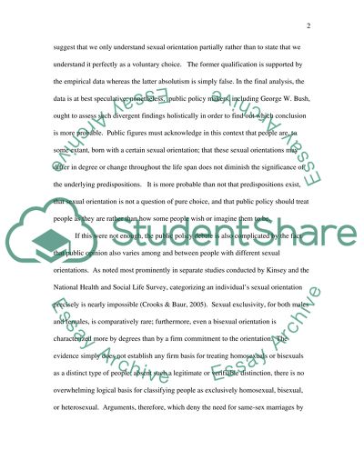 Same-Sex Marriage: Nature Versus Nurture