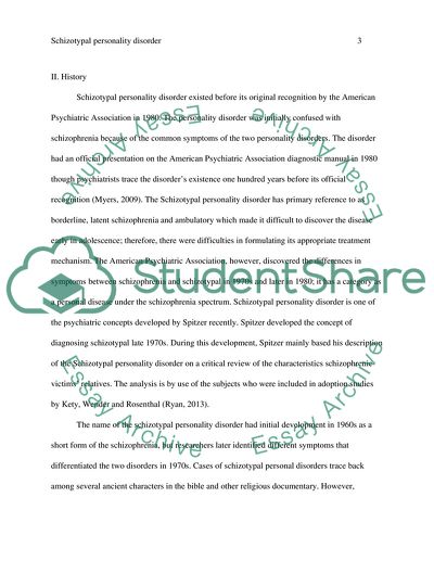 Schizotypal Personality Disorder